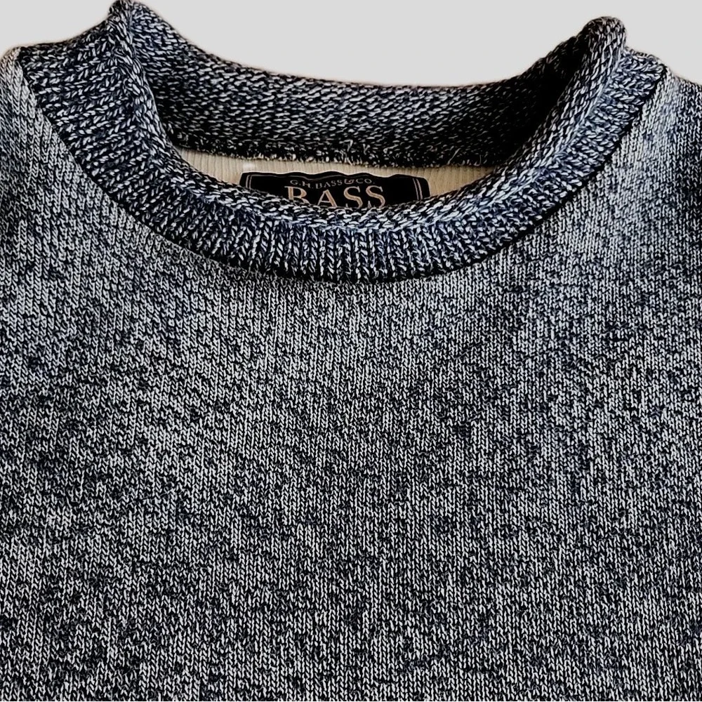 VTG 90s Y2K Roll Neck Sweater Mens Sz L Blue Slouchy Boxy Fisherman Indie Grunge